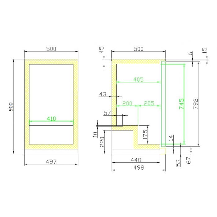 BACKBAR COOLER BLACK 1 DOOR SKU 7455.1300 All Stop Trading