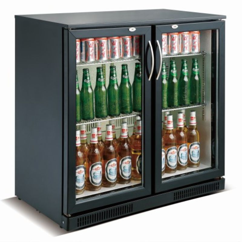 BACKBAR COOLER BLACK 2 DOORS SKU: 7455.1305 All Stop Trading