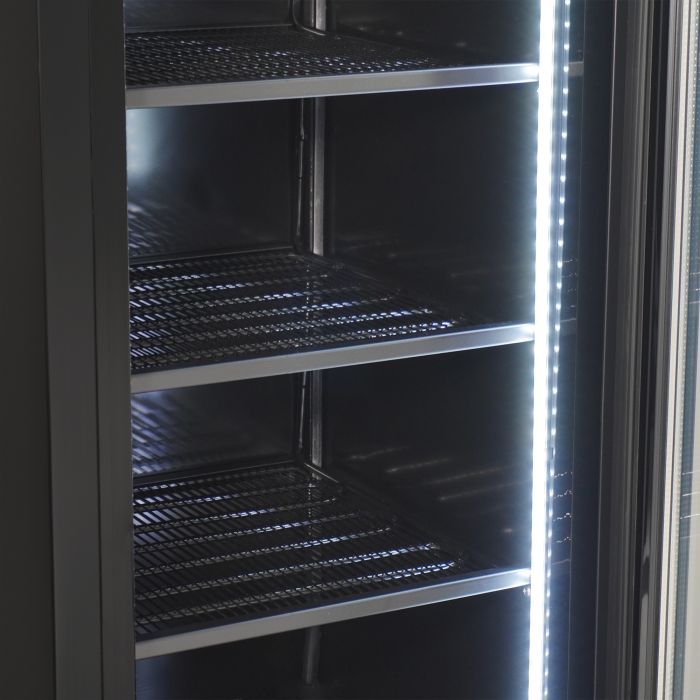 FREEZER 1 GLASS DOOR BLACK NAP-250F