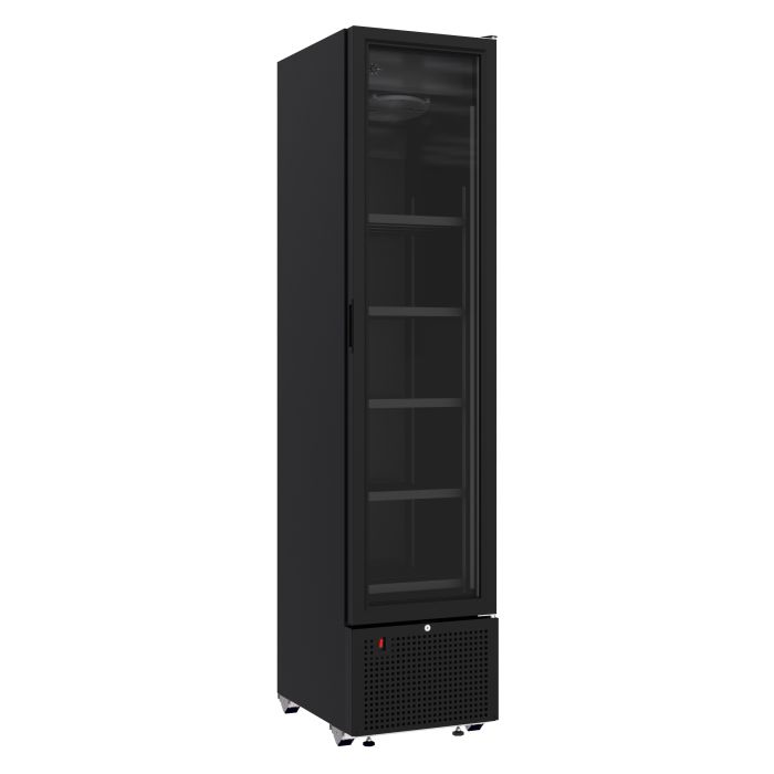Refrigerator 1 Glass Door Black 348L
