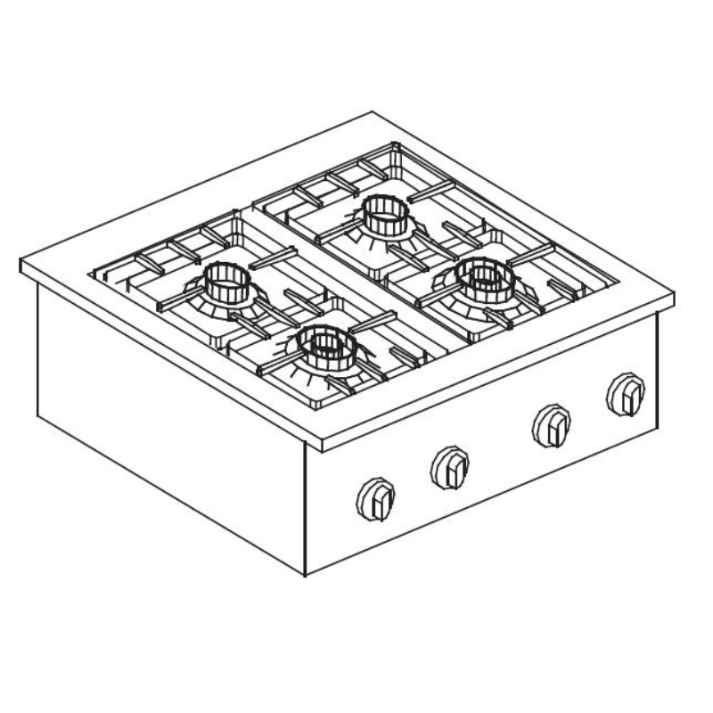 GAS RANGE 4 BU. 18KW SKU 7266.0015 All Stop Trading