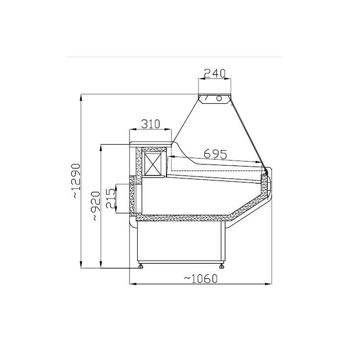 COLD DISPLAY OWEN 3.0  *TRANSPORT ON REQUEST SKU 7486.0035 All Stop Trading