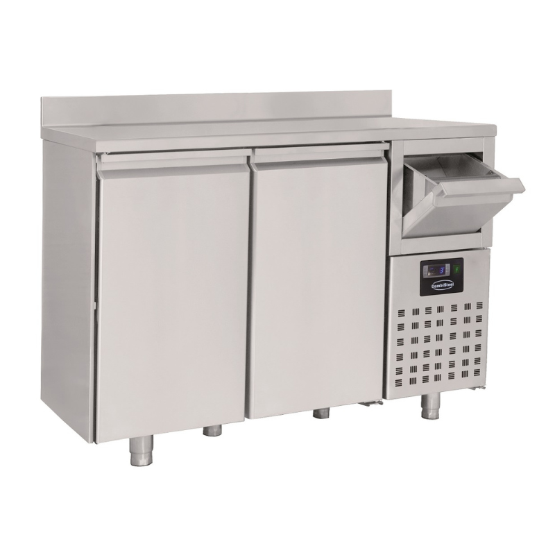 600 REFRIGERATED COUNTER 2 DOORS  WITH DISPOSAL DRAWER FOR COFFEE SKU 7489.5260