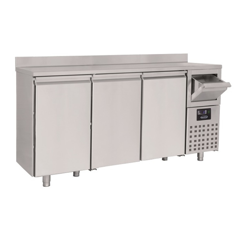 600 REFRIGERATED COUNTER 3 DOORS  WITH DISPOSAL DRAWER FOR COFFEE SKU 7489.5265