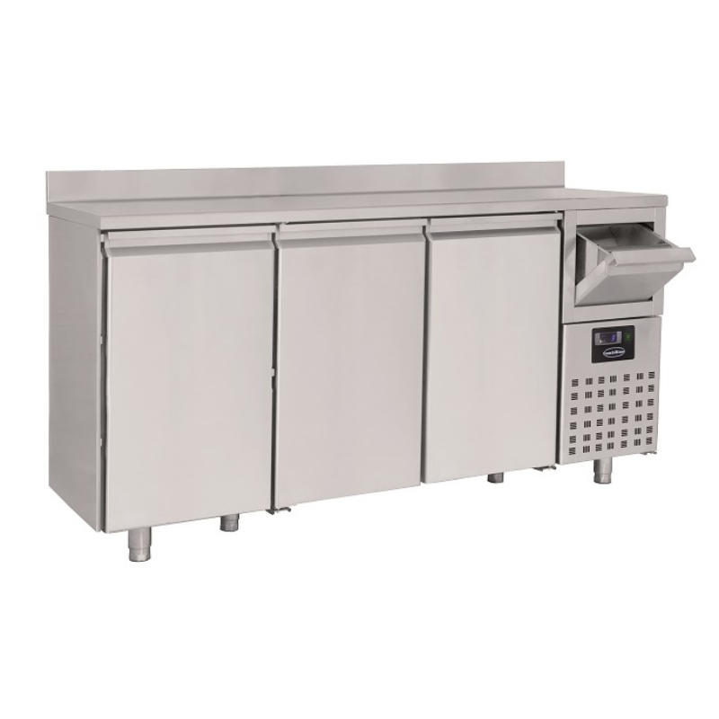 600 REFRIGERATED COUNTER 3 DOORS  WITH DISPOSAL DRAWER FOR COFFEE SKU 7489.5265 All Stop Trading