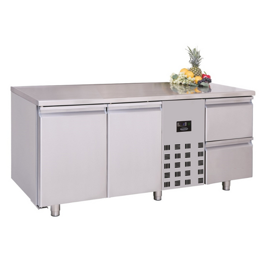 700 REFRIGERATED COUNTER 2 DOORS AND 2 DRAWERS MONOBLOCK  SKU 7489.5355