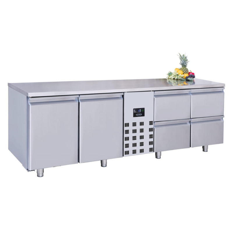 700 REFRIGERATED COUNTER 2 DOORS AND 4 DRAWERS MONOBLOCK SKU 7489.5370 All Stop Trading