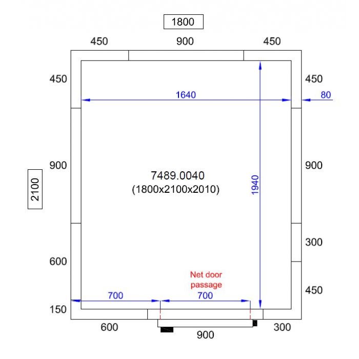 COLD AND FREEZER ROOM 1800X2100X2010 - SKU 7489.0040 All Stop Trading