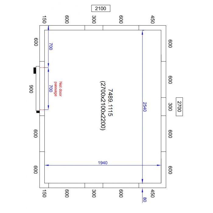 COLD AND FREEZER ROOM 2700X2100X2200 - SKU 7489.1115 All Stop Trading