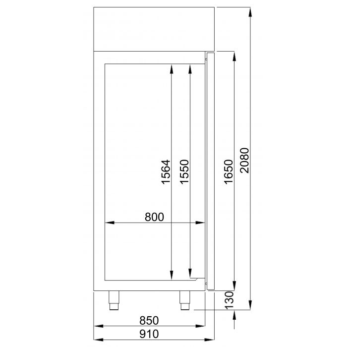 Combisteel - Freezed Bakery Cabinet Monoblock - SKU 7489.5195  All Stop Trading