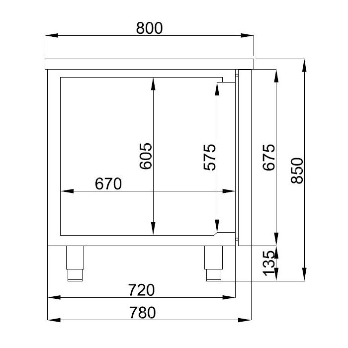 REFRIGERATED BAKERY COUNTER 2 DOORS - SKU 7489.5250  All Stop Trading