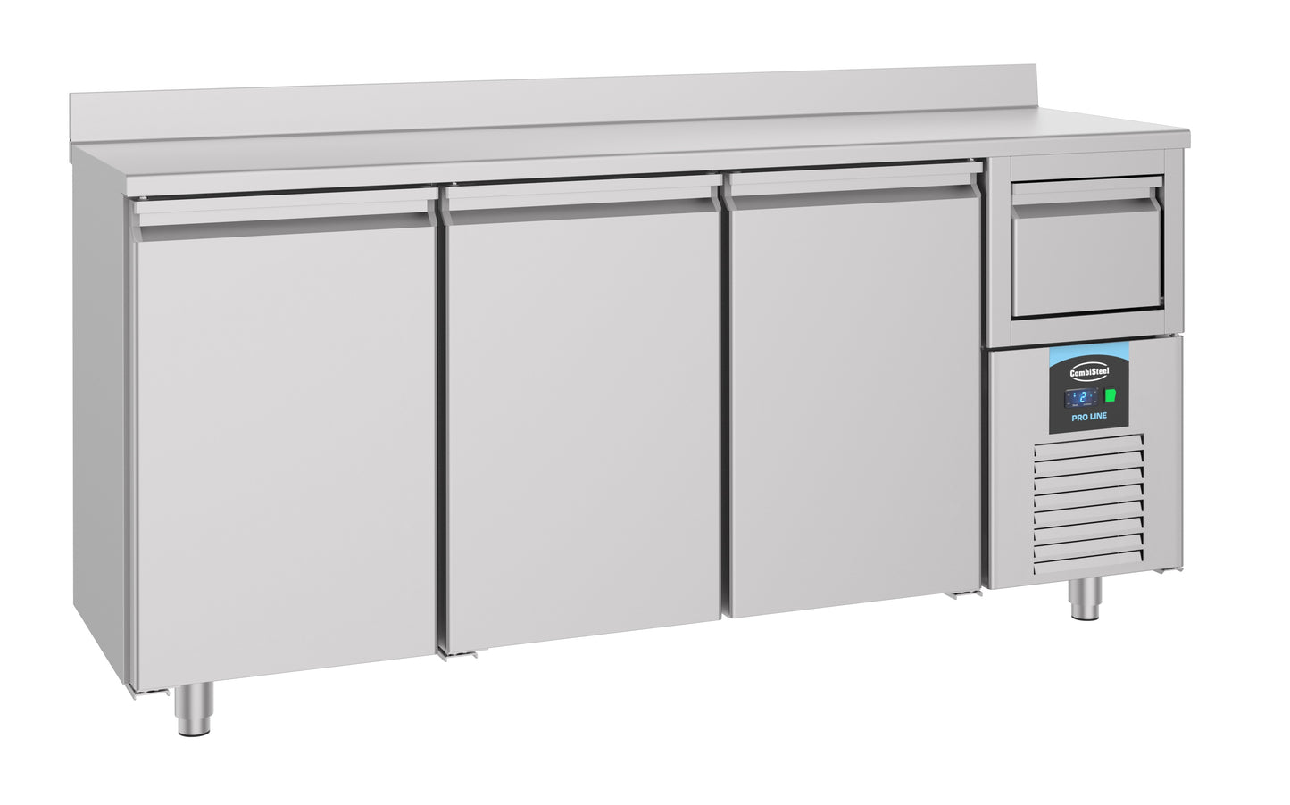 600-refrigerated-counter-3-doors-with-disposal-drawer-for-coffee
