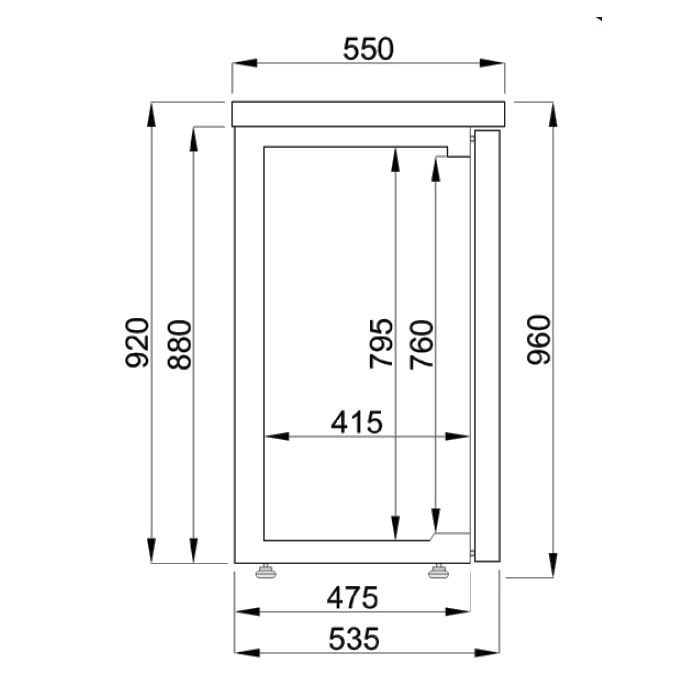 BARCOOLER BLACK 2 DOORS SKU: 7489.5270 All Stop Trading