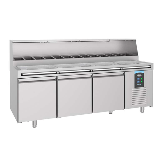 Pizza Counter 3 Doors 13X 1/3Gn Container
