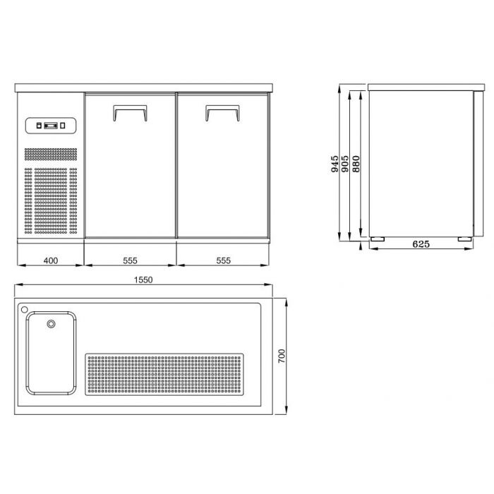 BEER COUNTER 2 DOORS 1L SKU 7489.5315 All Stop Trading