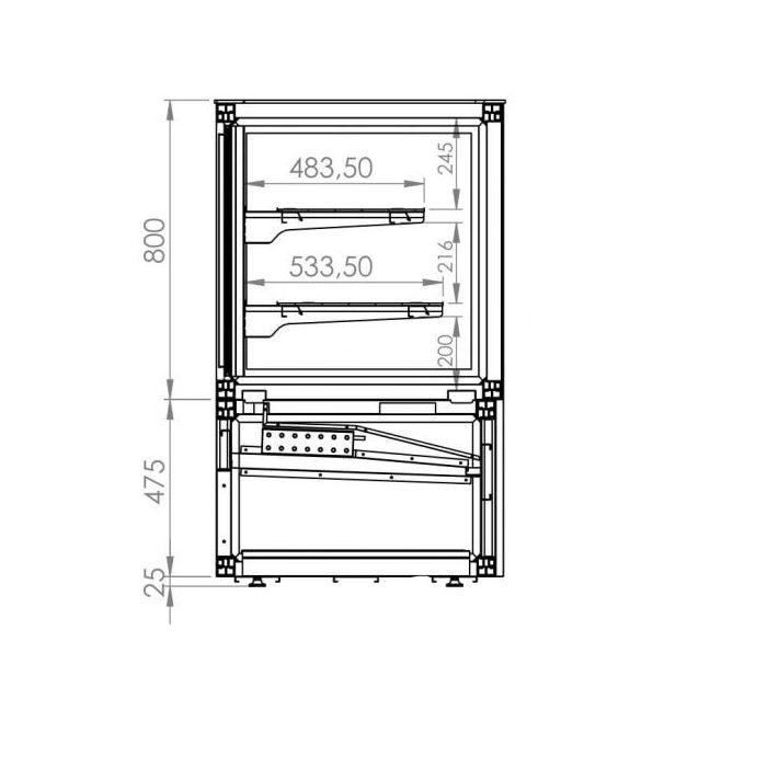 COLD DISPLAY 300L - SKU 7489.5450  All Stop Trading