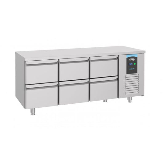 700 REFRIGERATED COUNTER 6 DRAWERS ENERGY LINE - SKU 7489.5545  All Stop Trading