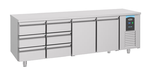700-refrigerated-counter-2-doors-6-drawers