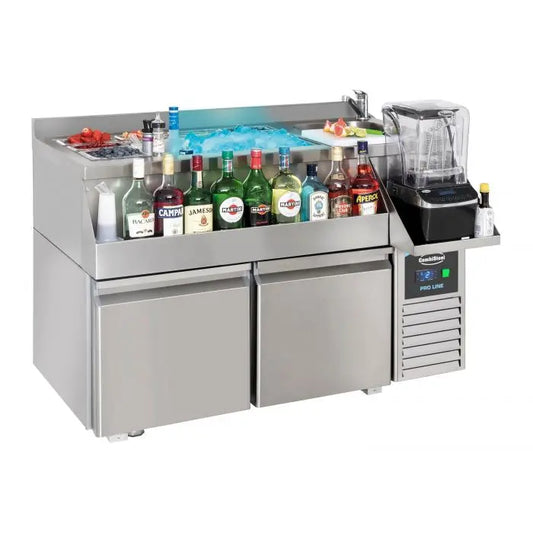 Combisteel Refrigerated Counter 2 Doors With Cocktail Bar Station - SKU 7489.6000  All Stop Trading