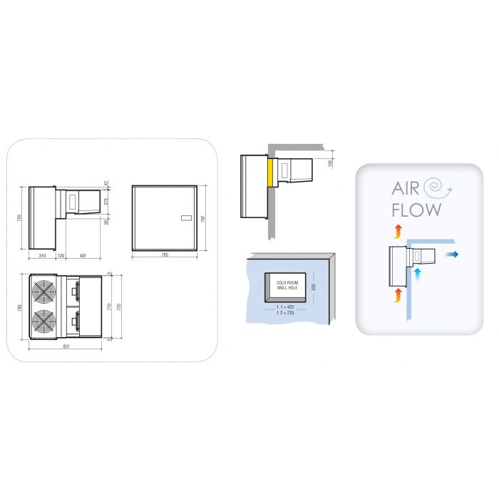 POSITIVE WALL-MOUNTED UNIT 14,5-22,5 M3 - SKU 7492.0090  All Stop Trading