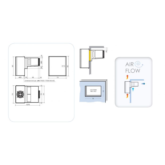 POSITIVE WALL-MOUNTED UNIT 34,1-61,5 M3 - SKU 7492.0095 All Stop Trading