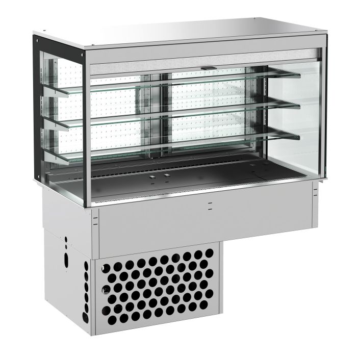 Drop-In Cubic Refrigerated Display - Roll-Up 3/1