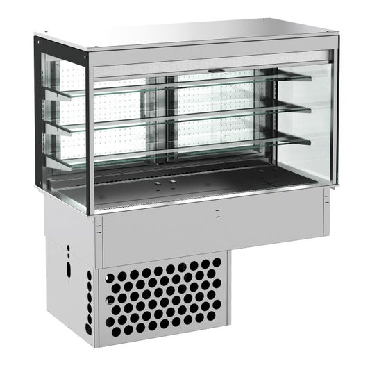 Drop-In Cubic Refrigerated Display - Roll-Up 3/1