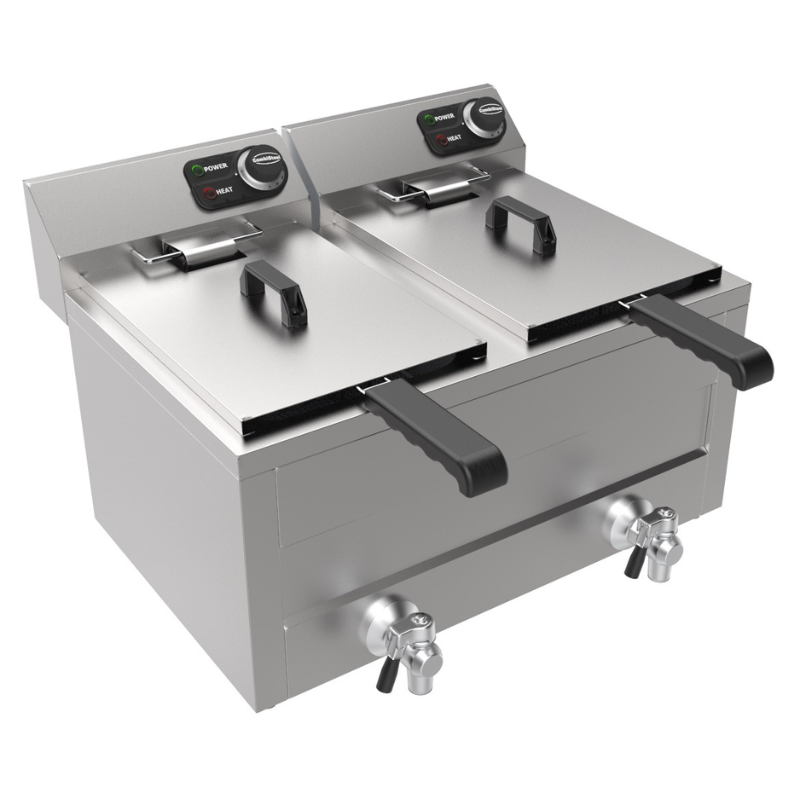 ELECTRIC COUNTER FRYER 2X8L 2X3KW SKU 7518.0205 All Stop Trading