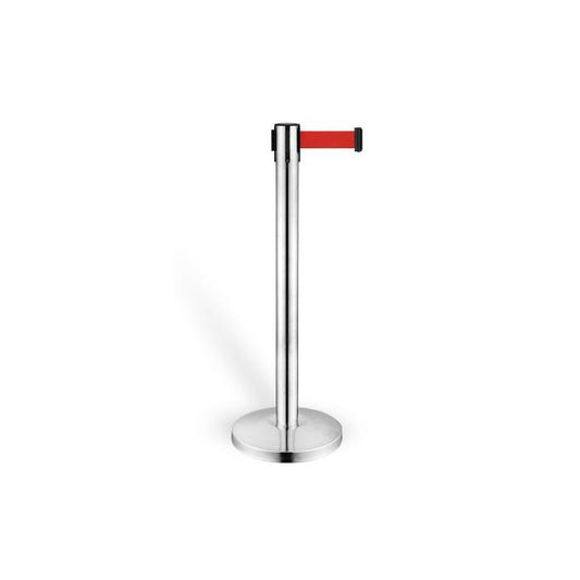 RETRACTABLE BELT STANCHION STAINLESS STEEL SET/2 - SKU: 7522.0005 All Stop Trading