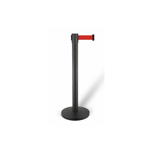 RETRACTABLE BELT STANCHION BLACK SET/2  - SKU: 7522.0010 All Stop Trading