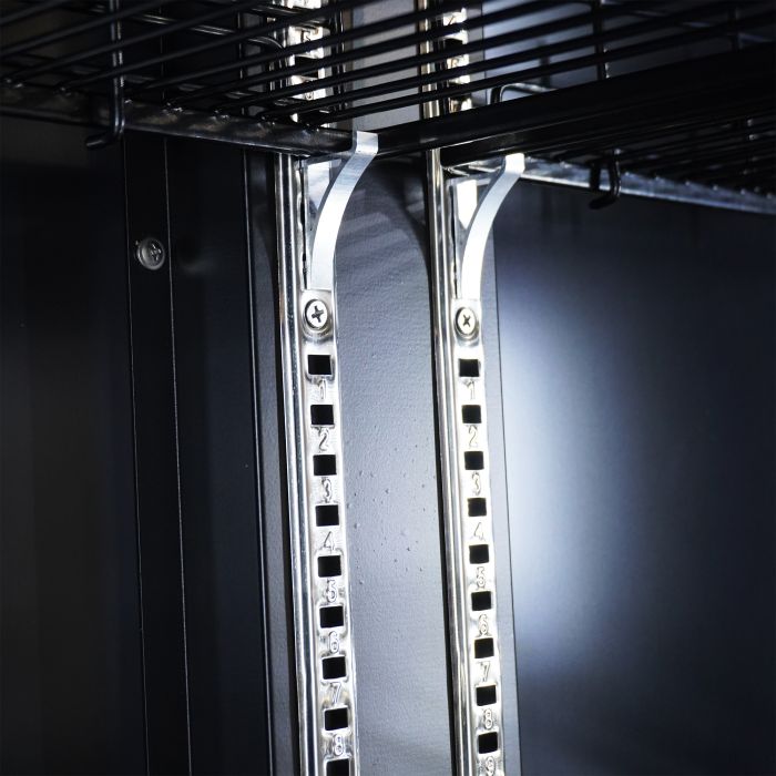 Refrigerator 2 Glass Doors Black