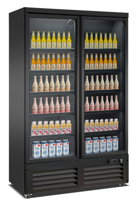 freezer-2-glass-doors-black-ceb-1200f-bl