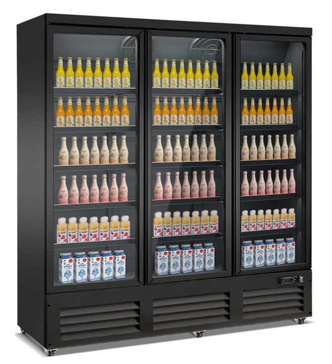 freezer-3-glass-doors-black-ceb-1600f-bl