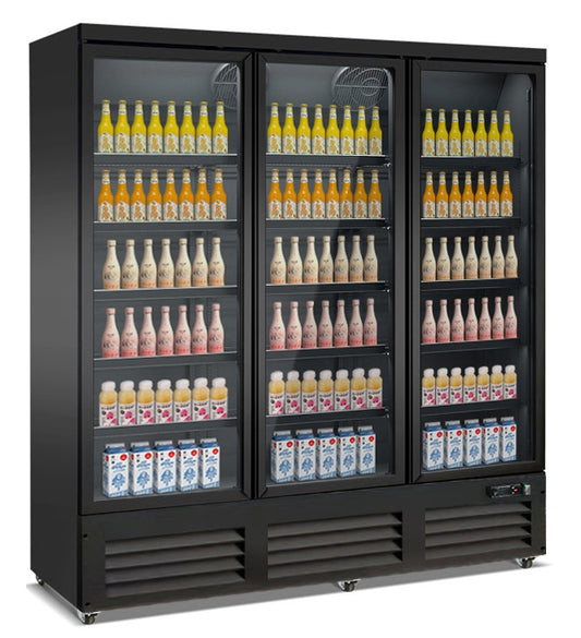 freezer-3-glass-doors-black-ceb-1600f-bl