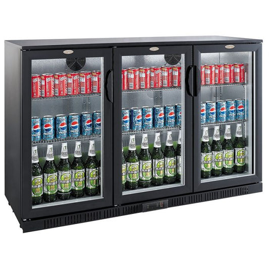 BACKBAR COOLER BLACK 3 DOORS - SKU 7527.0015  All Stop Trading