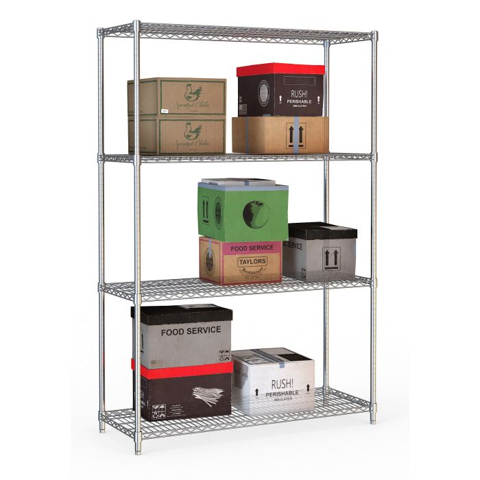 SHELF UNITS 4 LEVELS 1200 FLAT PACKED SKU 7530.0010 All Stop Trading