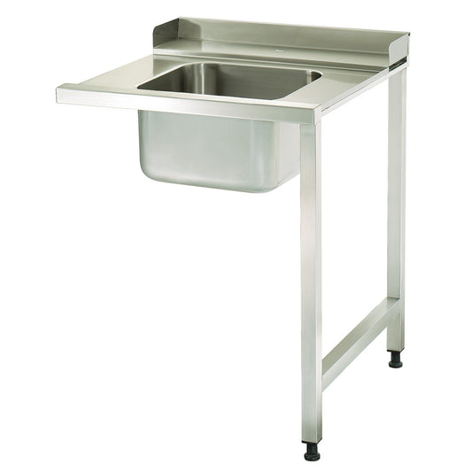 Dishwasher Table - 90 x 75cm - Right- with Sink and Storage Shelf