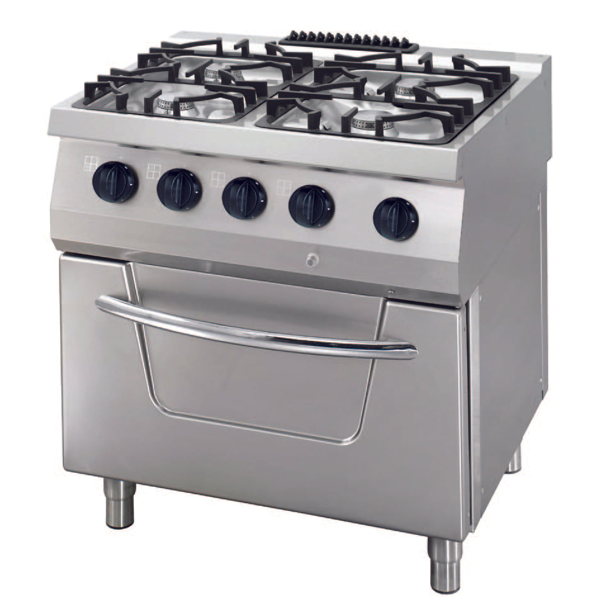 heavy-duty-stove---4-burners---double-unit---70cm-deep---33kw---gas-incl-electric-oven