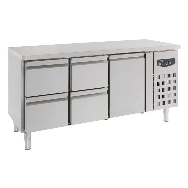 700 REFRIGERATED COUNTER 1 DOOR AND 4 DRAWERS SKU 7950.0215 All Stop Trading