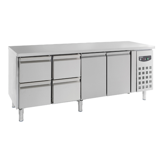 700 REFRIGERATED COUNTER 2 DOORS AND 4 DRAWERS SKU 7950.0220 All Stop Trading