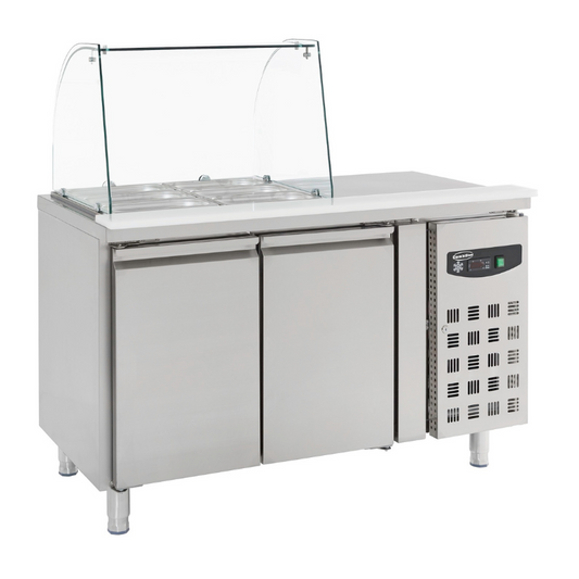 REFRIGERATED COUNTER WITH GLAS COVER 2 DOORS SKU 7950.0410 All Stop Trading