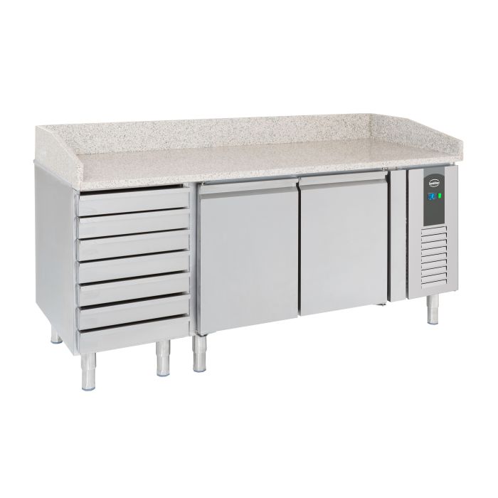 Pizza Counter 2 Doors 7 Dough Drawers