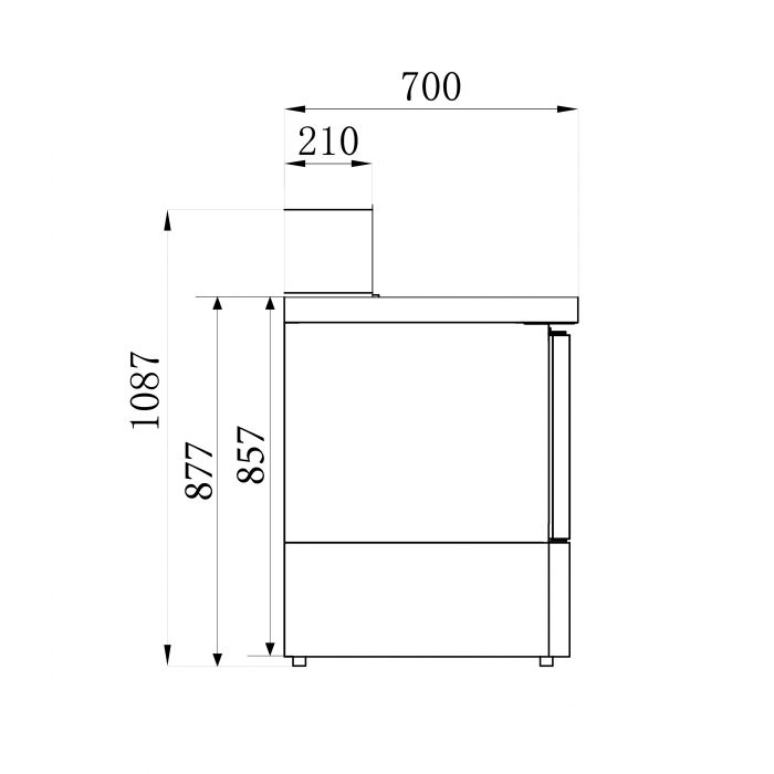 PIZZA COUNTER 2 DOORS - SKU 7950.0070  All Stop Trading