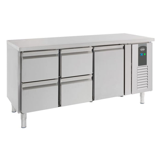 700 Refrigerated Counter 1 Door & 4 Drawers