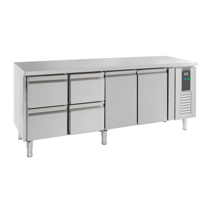 700 Refrigerated Counter 2 Doors & 4 Drawers