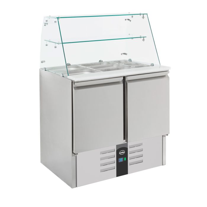 Refrigerated Saladette With Glass Cover 2 Doors