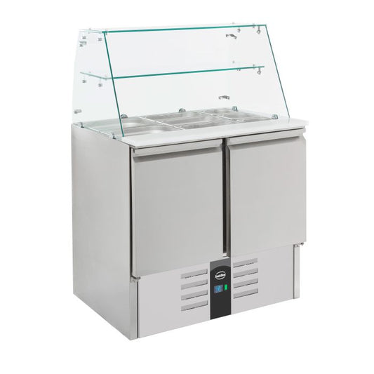 Refrigerated Saladette With Glass Cover 2 Doors