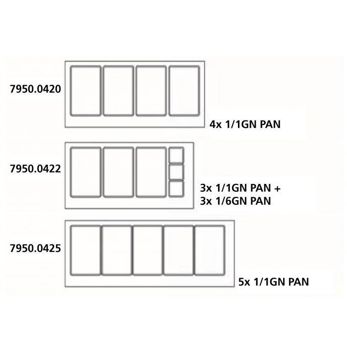 REFRIGERATED BAKERY COUNTER WITH GLASS COVER 2 DOORS 4x 1/1 GN CONTAINER - SKU 7950.0420  All Stop Trading