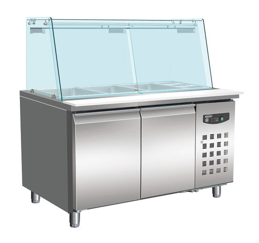 700-refrigerated-counter-with-glass-cover-2-doors-3x-1-1-3x-1-6gn-container