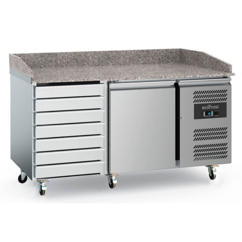 Combisteel - Ecofrost - Pizza Counter 1 Door 7 Drawers with wheels - SKU 7950.5145 All Stop Trading